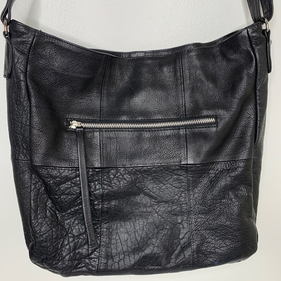 Day and Mood Isa Hobo Purse Black Leather Shoulder Strap Anthropologie - Picture 5 of 12